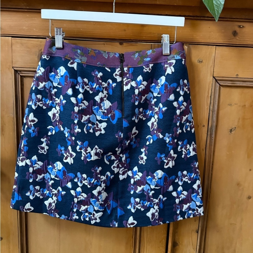 Anthropologie Maeve Cardana brocade floral mini A-line skirt EUC - Picture 8 of 8